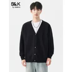 Benilo SK Street Wear Botão Suéter Masculino Cardigan Suéter Masculino Primavera Novo Estilo Juventude All-Match Jaqueta