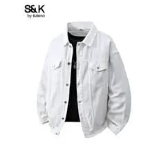 Benilo SK Primavera Novo Estilo Casual Homens Juventude Jaqueta Jeans Primavera Verão Masculino Solto Top Masculino YS