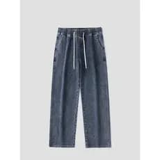 Novos Jeans masculinos High street verão calças compridas estilo americano street Wear calças retas soltas calças casuai
