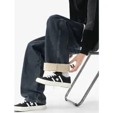 Caça básica meninos calças inverno novo estilo juventude Machete calças Jeans casuais outono inverno forro de lã solto c