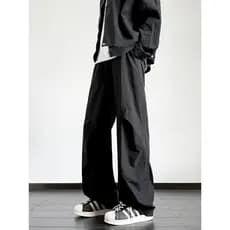 Caça calças básicas dos homens inverno solto em linha reta calças casuais novo estilo preto esportes juventude estilo am