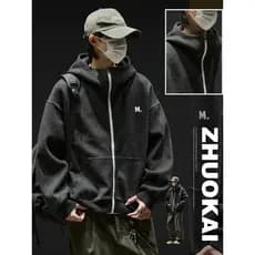 Cleanfit jaqueta da indústria pesada masculina outono inverno com capuz Casual moletom meninos inverno americano Cardiga