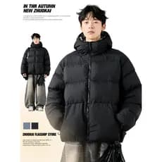 Roupas acolchoadas masculinas inverno novo estilo americano vintage indústria pesada roupas acolchoadas outono inverno e