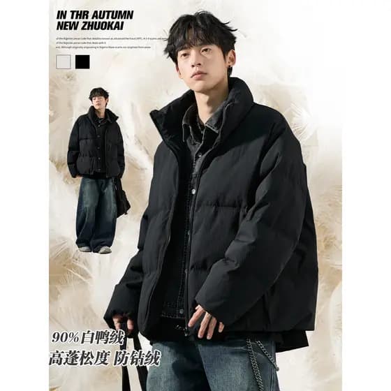 Tartaruga de volta para baixo jaqueta masculina inverno engrossado algodão jaqueta jaqueta de trabalho masculina jaqueta