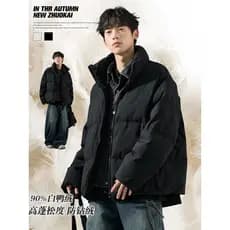 Tartaruga de volta para baixo jaqueta masculina inverno engrossado algodão jaqueta jaqueta de trabalho masculina jaqueta