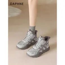 Daphne sapatos de algodão de lã de cordeiro feminino 2026 inverno novo estilo velo quente sapatos femininos de alta qual