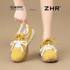 Primavera sapatos de treinamento alemão feminino 2026 primavera novo estilo Retro couro de sola grossa aumentando Forres