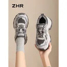 7cm aumentando ~ papai sapatos femininos 2026 inverno novo estilo de sola grossa pequena sola macia sapatos femininos ca