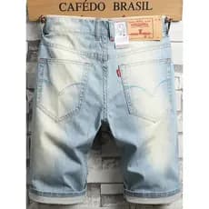 2026 novo estilo Shorts Jeans masculinos verão fino calças de cinco pontos calças médias calças curtas cortadas calças m