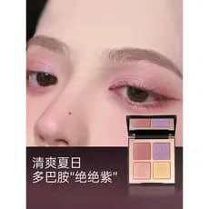 Paleta de sombras de quatro cores falha perolada fosca renderização de cores sem manchas ajuste instantâneo novato dedic