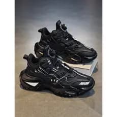 Sapatos masculinos inverno 2026 novo estilo respirável desodorante botão rotativo preto Samurai papai sapatos casuais au
