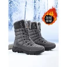 Botas de neve masculinas inverno velo-velo quente ao ar livre novo estilo botas à prova de frio tamanho grande 48 High-T