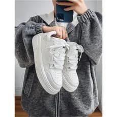 Sapatos masculinos verão Street Wear High-End All-Match Casual tênis branco estudante esportes de sola grossa sapatos de