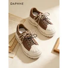 Daphne sapatos de sola grossa sapatos femininos 2026 início da primavera novo estilo plataforma de aumento do dedo do pé