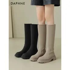 Daphne botas planas botas femininas 2026 novo estilo botas de cavaleiro verão botas altas botas pretas botas femininas