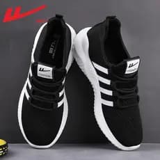 Puxar para trás sapatos masculinos 2026 novo estilo verão All-Match leve tênis de corrida pai sapatos de malha masculino