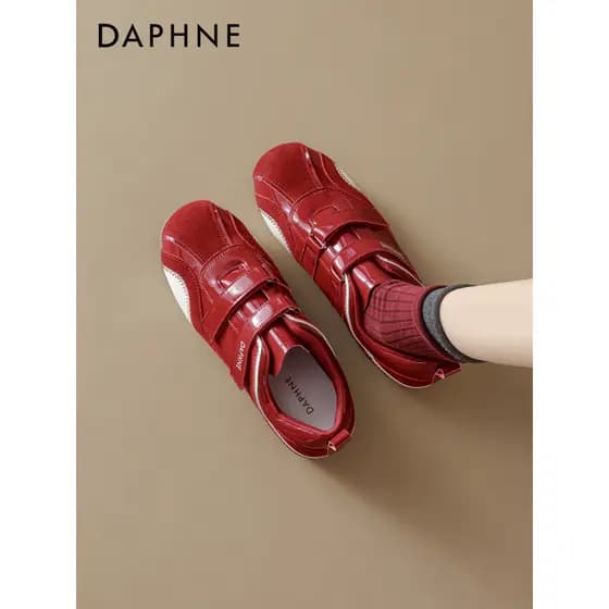 Daphne vermelho alemão sapatos de treinamento feminino primavera 2026 novo estilo Velcro Mary Jane sapatos sola macia sa