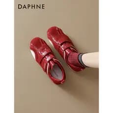 Daphne vermelho alemão sapatos de treinamento feminino primavera 2026 novo estilo Velcro Mary Jane sapatos sola macia sa