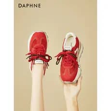 Daphne vermelho interior aumentando sapatos de treinamento Moral feminino primavera 2026 novo All-Match sapatos esportiv