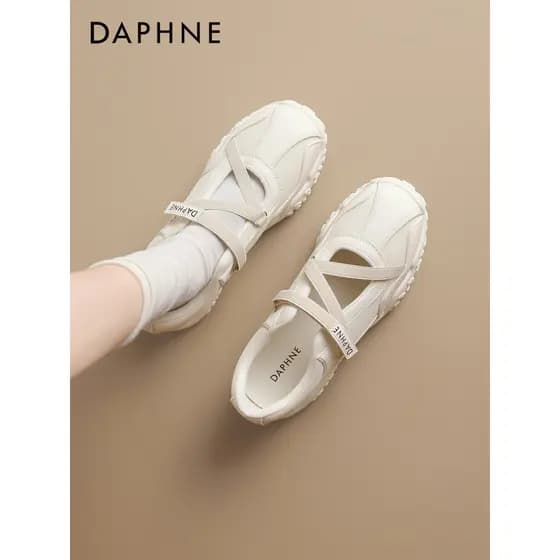 Daphne Mary Jane sapatos brancos femininos 2026 novo estilo verão de sola grossa Casual esportes sapatos de treinamento