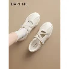 Daphne Mary Jane sapatos brancos femininos 2026 novo estilo verão de sola grossa Casual esportes sapatos de treinamento