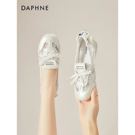 Daphne aumento interno sapatos de treinamento alemão feminino 2026 verão novo estilo rendas respirável malha sapatos mod