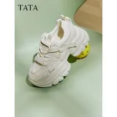TATA Hehe sapatos femininos papai malha respirável novo estilo sapatos esportivos mais veludo Casual altura crescente sa
