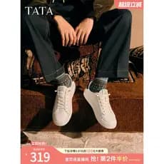 TATA Hehe Sapatos Masculinos 2025 Inverno Novo Estilo Tênis Confortáveis All-Match Sapatos Casuais Branco Moda Sapatos d