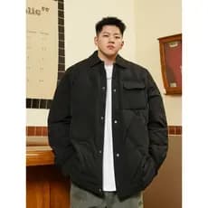 [90 Down] THE PANG Street Wear Plus Size Roupas Masculinas Gorda Solta Falso Jaqueta de Duas Peças Engrossadas Roupas Qu
