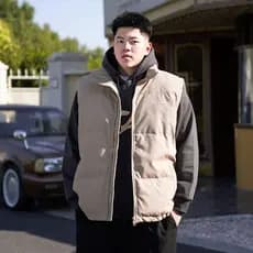 THE PANG Street Wear Plus Size Roupas Masculinas Fatty Fat Solto Colete Groso de Inverno
