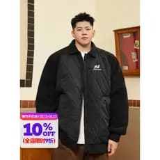 THE PANG Street Wear Plus Size Roupas Masculinas 2025 Inverno Gordura Solta Lapela Algodão Acolchoado Roupas Masculinas