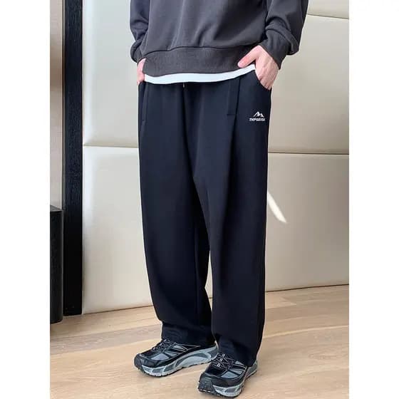 THE PANG Street wear plus Size masculino wear 2024 outono solto em linha reta calças casuais masculino gordo mais gordur