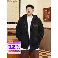 THE PANG Street wear plus size masculino wear 2025 outono gordo Cardigan com capuz moletom masculino solto mais gordura