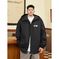THE PANG Street Wear plus Size roupas masculinas primavera outono gordo mais gordura mais jaqueta com capuz masculino so