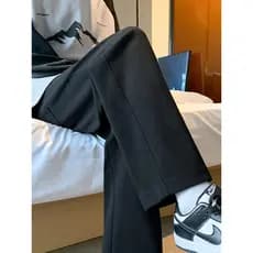 Calças masculinas estilo verão calças pretas soltas calças esportivas novo estilo calças casuais estilo fino calças reta