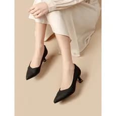 Dadong preto temperamento salto alto feminino 2026 novo estilo verão apontou Toe Stiletto bombas profissional Commuter s