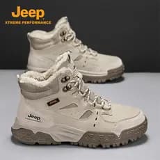 Jeep jeep sapatos masculinos de alta qualidade forro de lã de inverno engrossado quente esportes sapatos de algodão masc