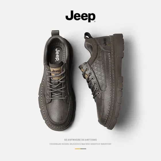 Jeep jeep sapatos masculinos 2026 novo estilo primavera britânico Casual sapatos de couro masculino All-Match baixo-Top