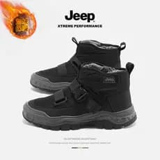 Jeep jeep esportes sapatos de algodão masculino inverno caminhadas ao ar livre velo quente engrossado à prova dwaterproo