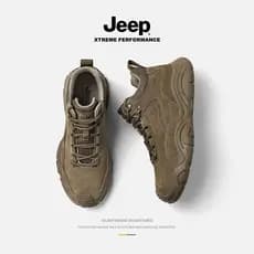 Jeep jeep Martin botas masculinas 2026 novo estilo de couro de inverno macacão de corte médio botas All-Match corte médi
