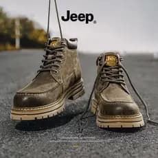 Jeep jeep Martin botas sapatos masculinos 2026 novo estilo Upstream viagem caminhadas sapatos Chelsea deserto ruibarbo b
