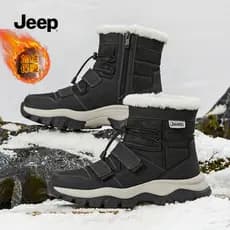 Jeep jeep sapatos de algodão masculino 2026 inverno forro de lã engrossado ao ar livre quente nordeste à prova de frio à