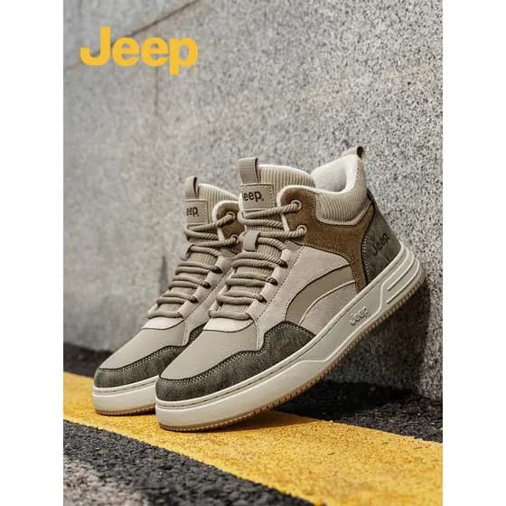 Jeep jeep sapatos masculinos forro de lã sapatos de inverno masculino 2025 inverno novo estilo sapatos de alta qualidade