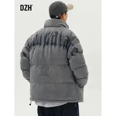 Jaqueta acolchoada de camurça masculina inverno Plus Size jaqueta acolchoada inverno americano engrossado quente 2026 no