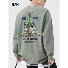 [Broken Code Clearance Pick-up Leak] Camisa masculina de manga comprida camiseta masculina 2026 novo estilo puro algodão