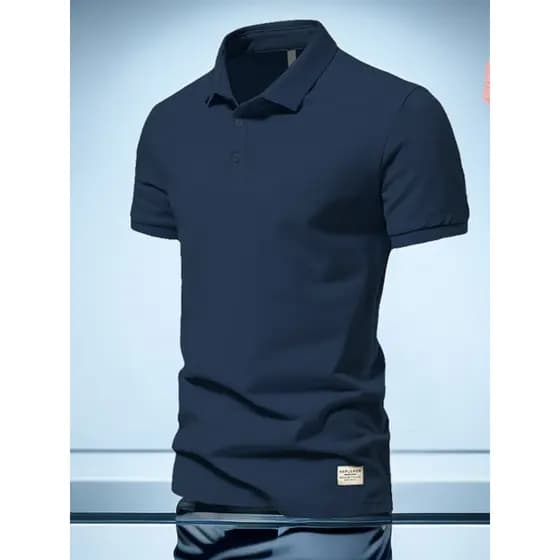 Camisa polo masculina verão de manga curta nobre high-end roupas masculinas All-Match camisa polo Casual masculina high-