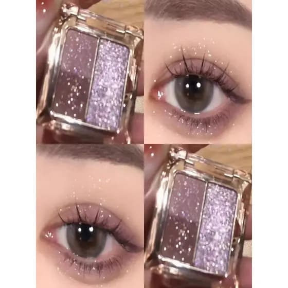 Uva gelo ~ rosa roxo paleta de sombra ins pouco bonito novo portátil barato estudante clareamento Glitter lantejoulas pe