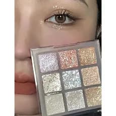 Chorando por Galaxy Sweetheart Plate!Paleta de sombras de nove cores piscando Galaxy Sweetheart Natal perolado fino pisc