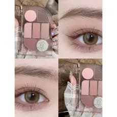 Paleta de sombras cinza rosa estilo desejo puro ~ suave rosa marrom seco rosa feijão pasta cor baixa saturação corte maq