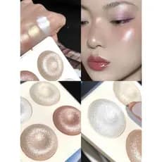 Quatro cores pó assado CD glitter brilhante fino glitter sombra fada perolado gengibre alto brilho Strobe Eyesha